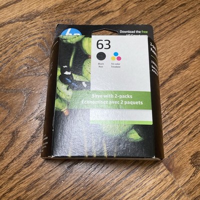 Genuine HP 63 Black & Tri-Color 2-Pack Combo Ink Cartridge- Exp Jan 2026