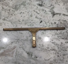 Vintage UNGER Brass Handle Squeegee 17.5"  Window Cleaner Washing Drying USA