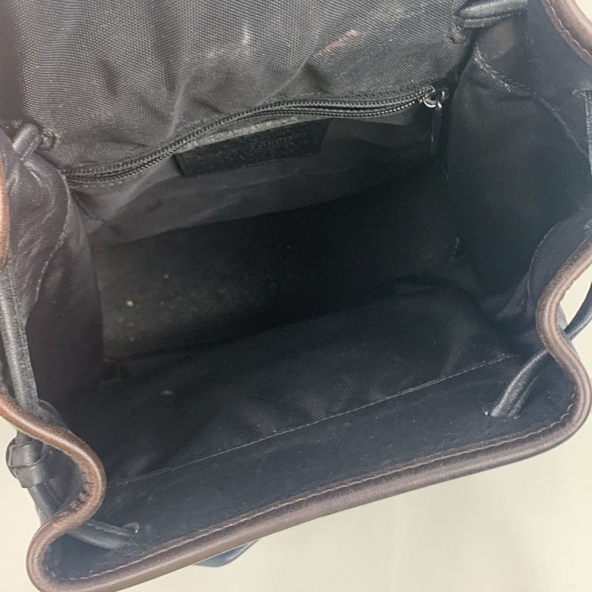 Vintage Brighton Black Brown Leather backpack Bag Silver  display picture 1