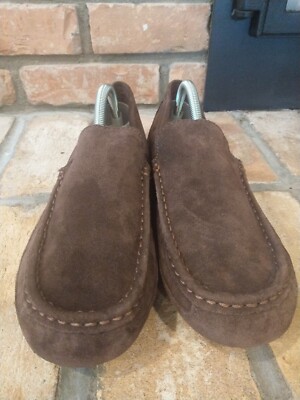 UGG Men\'s Alder Slip On Suede Moccasin Loafer 1003419 Size US 11 Tan/Brown UGG Mens Size 11 Black Suede Alder Slip On Loafer Moc  main image 2