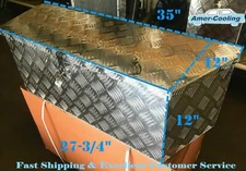 35"L Aluminum Tongue Underbody Tool Box w/Lock Trailer RV Tool Storage Bed