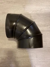 black   90 Degree Elbow Single Wall Chimney Stove Pipe.