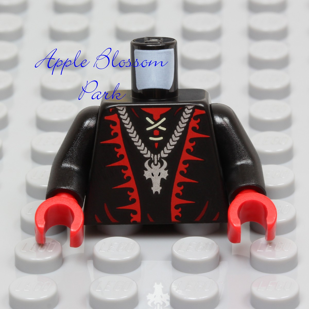 NEW Lego Dragon Wizard BLACK MINIFIG TORSO w/Red Hands Castle