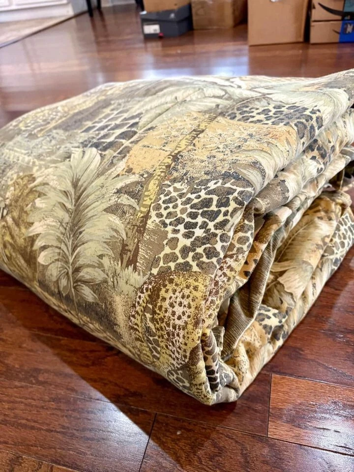 Edredón reversible Queen vintage Ralph Lauren leopardo. DEFECTUOSO Foto 2 de 4