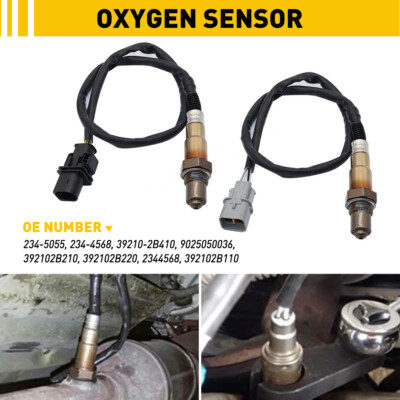 2pcs Oxygen Sensor For 2012-2017 Hyundai Accent Veloster Kia Rio 1.6L Front+Rear