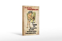 Holzschild Spruch 12X18 Cm Bin Total UmgäNglich AußEr Deko Schild