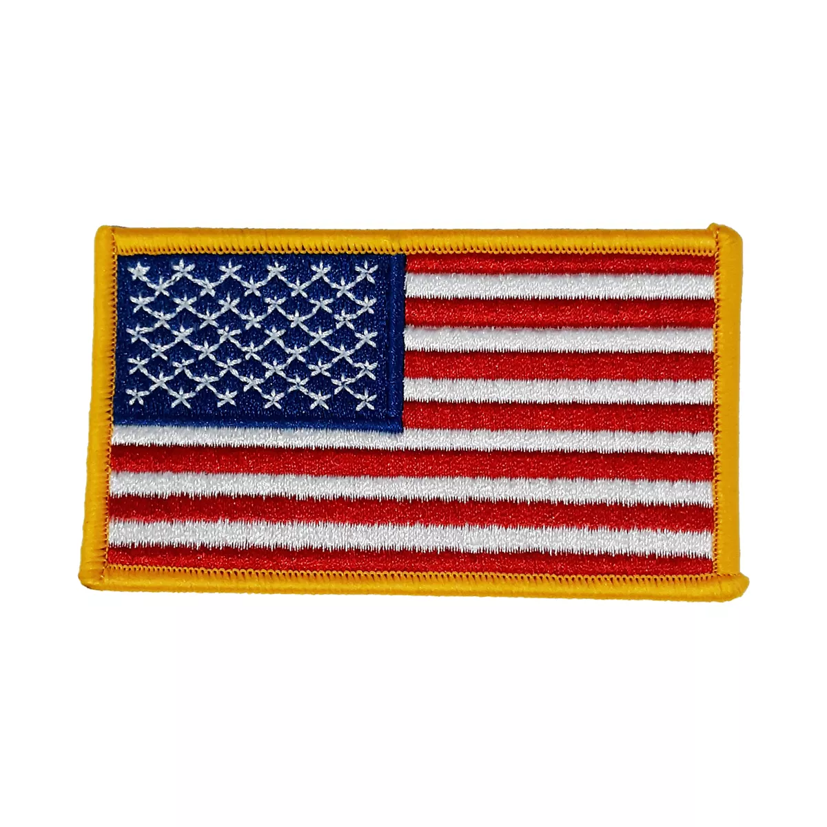 US Gold Border Flag Patch Sale-Discount Embroidered Iron or Sew on Cheap  Wholesale Flag Patch