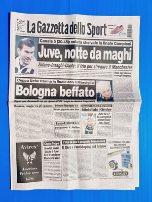 Gazette Dello Sport 21 Avril 1999 Parma-Atletico Madrid 2-1 Coupe UEFA Bologne