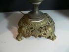 Old Antique GWTW Milk Glass Baby Face Cherub Victorian Parlor Banquet Lamp Base — photo 3