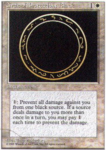 Circle of Protection: Black NM, English MTG Fourth Edition