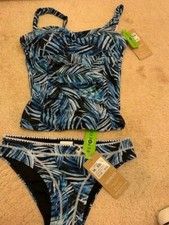 Image of SOULCAL TANKINI SET SIZE 10 ADJUSTABLE REMOVABLE STRAPS