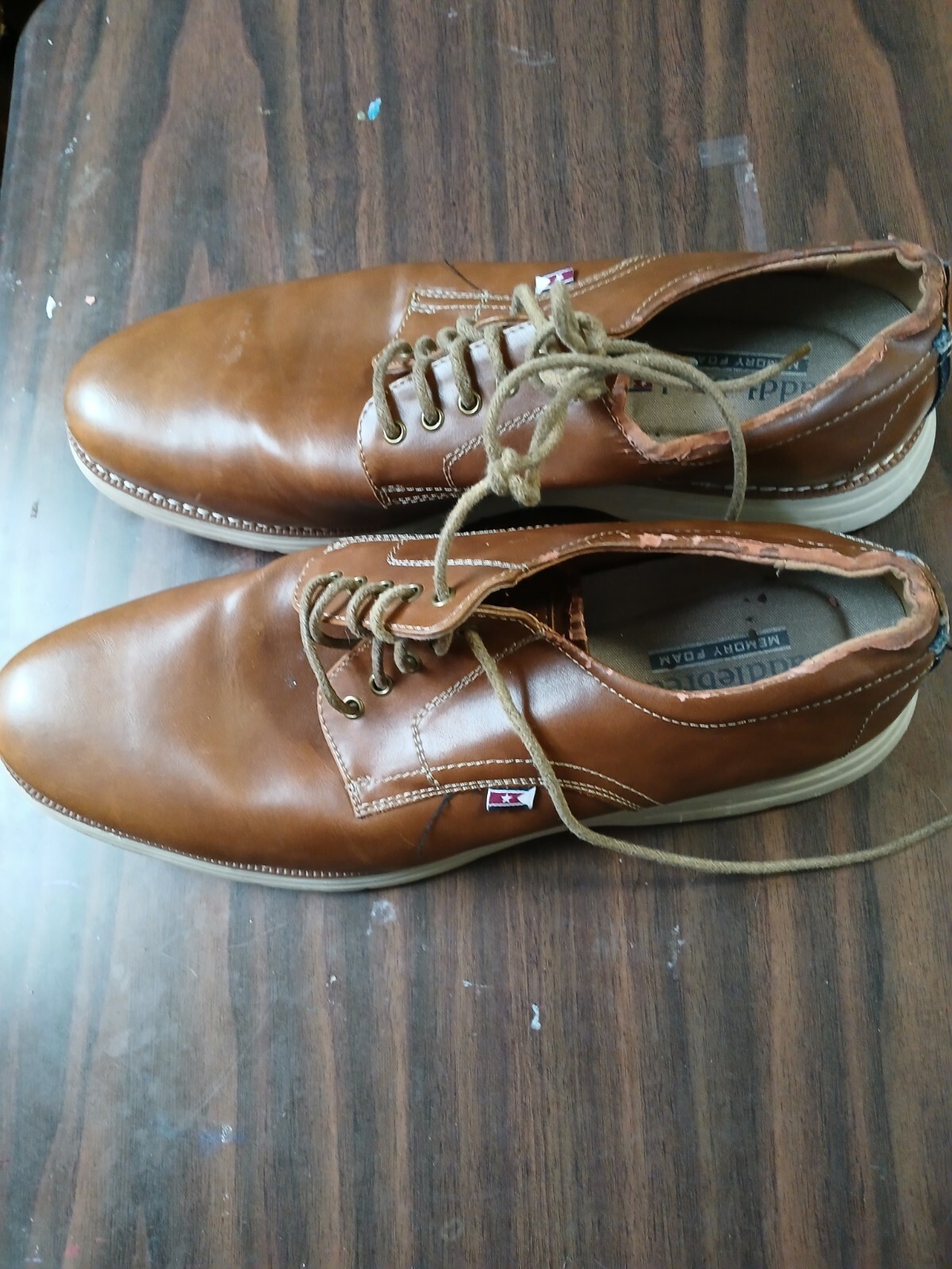 Brown Memory Foam Saddlebred Oxford Casual Shoes Size 11
