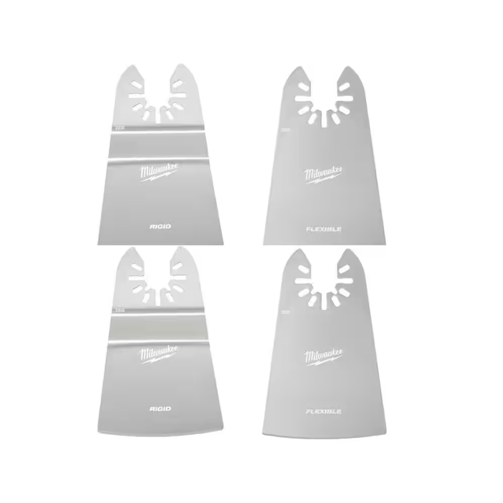 Rigid/Flex Scraper Multi-Tool Oscillating Blade Kit Stainless Universal 4-Piece