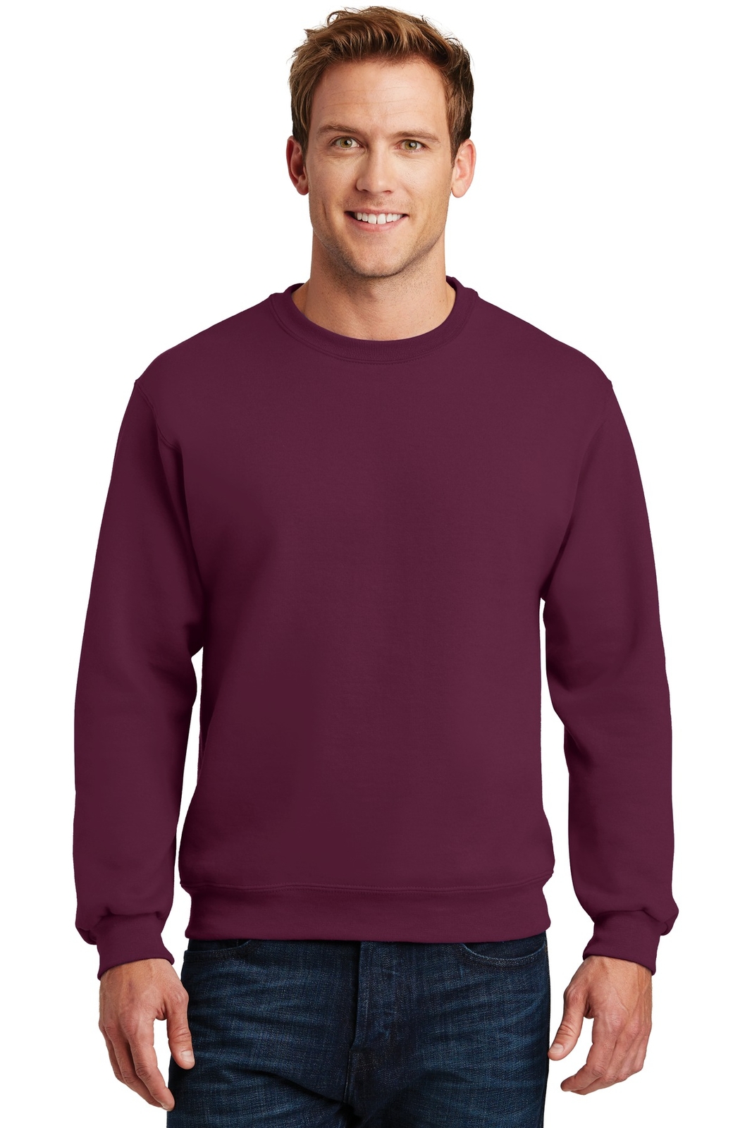 JERZEES Mens Long Sleeve SUPER SWEATS NuBlend Crew Neck Sweatshirt 4662M