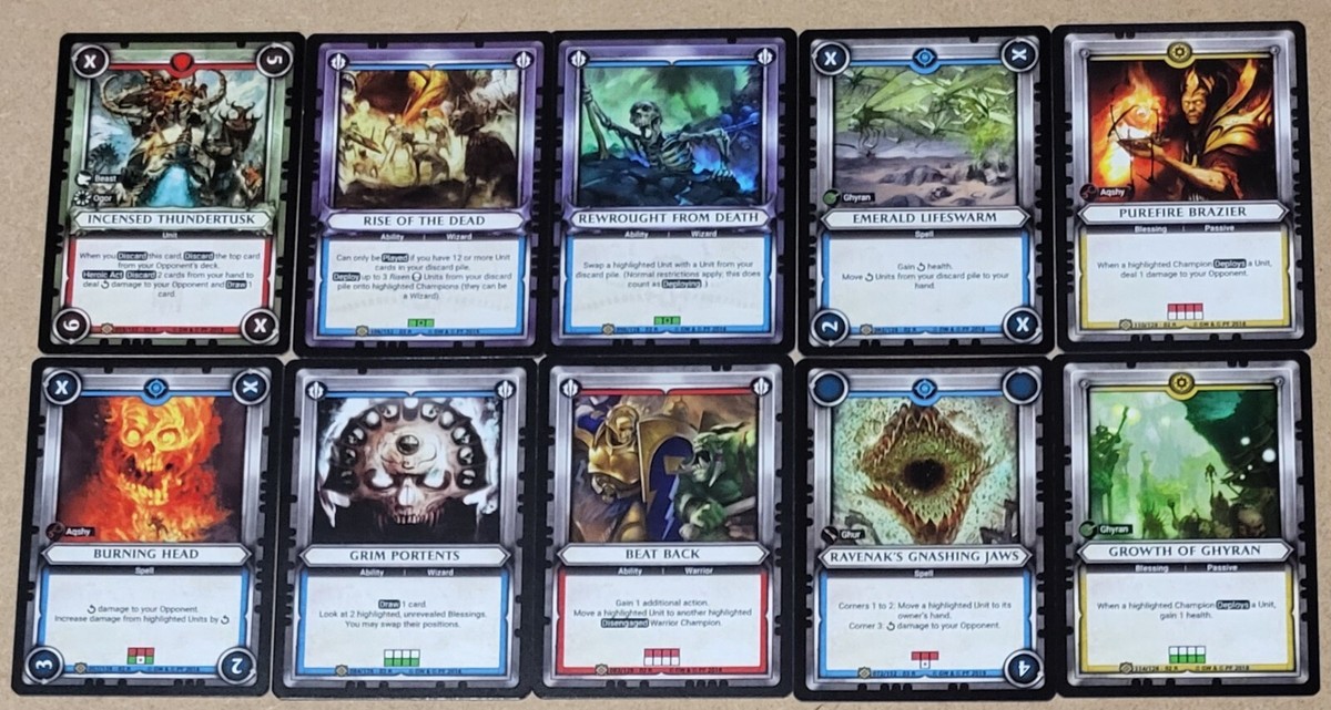 10 x Warhammer Age Of Sigma Champions RARE mixed Cards unused set LOT RE3 10 x Warhammer Age Of Sigma Champions RARE mixed Cards unused set LOT RE3