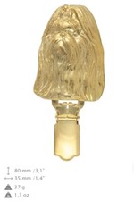 Shih Tzu - gold plated clipring with dog, high quality, Art Dog USA