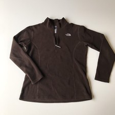 North Face Girls 3/4 zip brown polar fleece size XL Outdoor