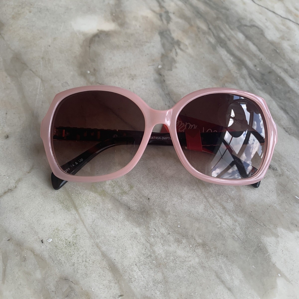 NWT Bob Mackie Light Pink Sunglasses BOB MACKIE Clear/Caramel Frame Designer SUNGLASSES NWT | eBay main image 4