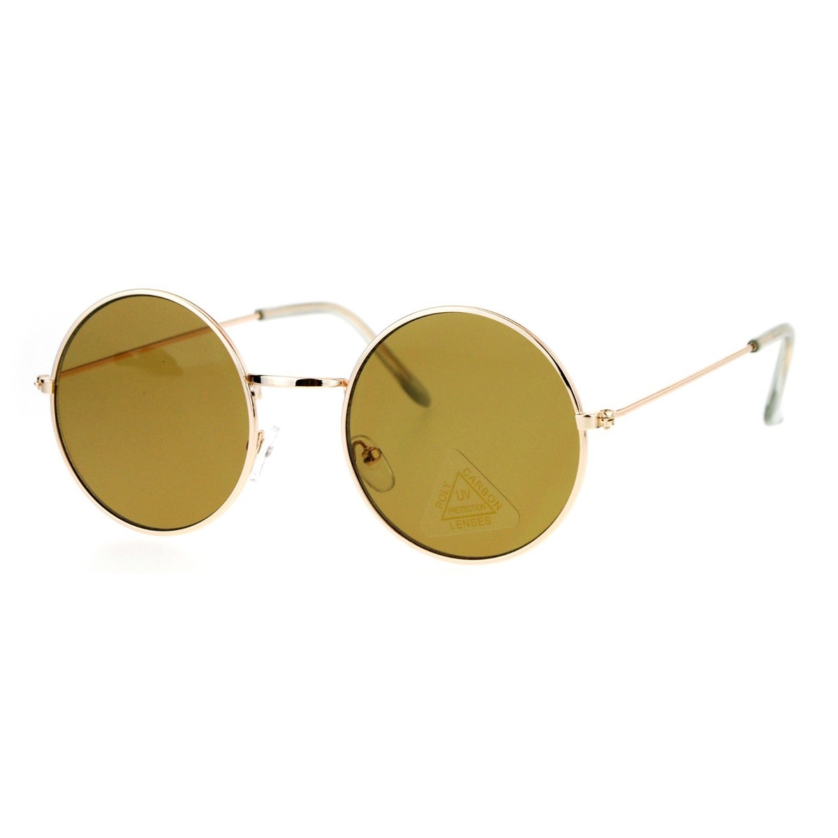 Super Flat Lens Sunglasses Round Circle Thin Metal Frame  display picture 1