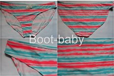 TURQUOISE ORANGE AND WHITE STRIPE HIPSTER BIKINI BOTTOMS SIZE 20 BNWT HOLIDAY