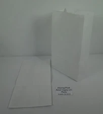 Qty 200 #6 Paper White Kraft Grocery Merchandise Retail Shopping Bags