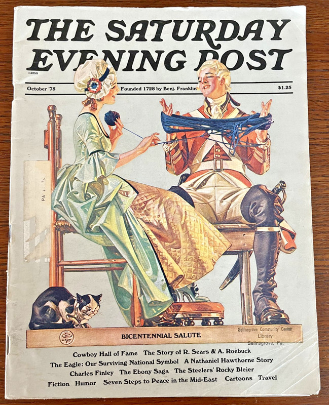 The Saturday Evening Post 1975 Bicentennial Salute Sears Roebuck Rocky Bleier