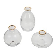 3 Pcs Clear Vase Floral Arrangement Desktop Glass Planter Holder Decor