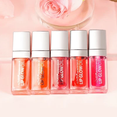 Lip Gloss Lipstick Glow Oil 5pcs Colors Hydrating Balm Moisturizing Set Liquid - image 1 of 4