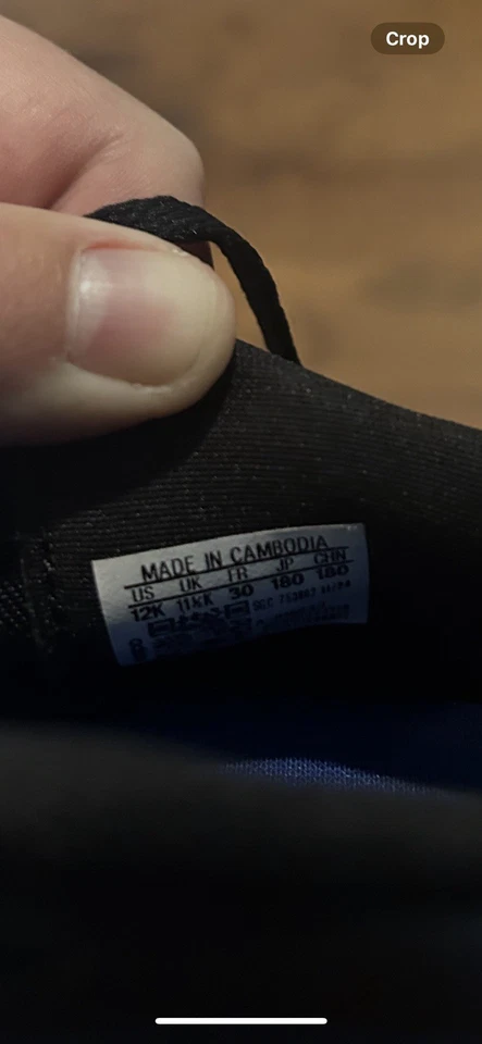 Adidas Kids Size 12K  Boys Black And Blue Soccer Cleats - Image 3 of 3