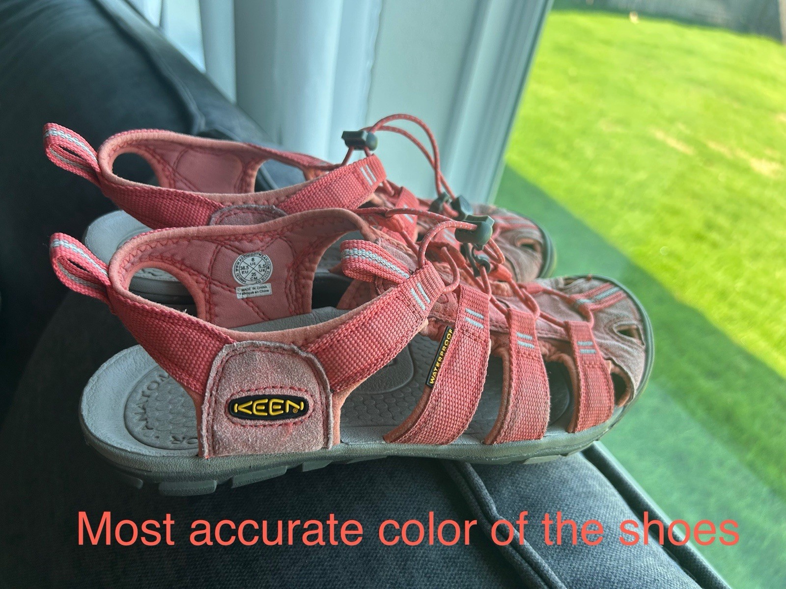 Sandali sportivi donna KEEN misura 8 corallo arancione acqua punta chiusa scarpe estive