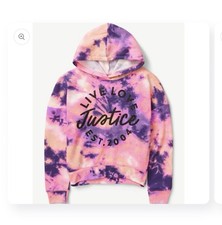 New Justice Girls Everyday Faves Fleece Hoodie Sweatshirt-Pink-XL 16-18 