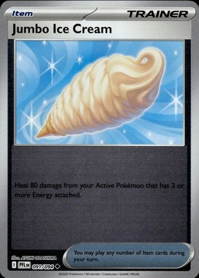 Pokemon TCG Reverse Holo Card Jumbo Ice Cream ME02: Phantasmal Flames 091/094