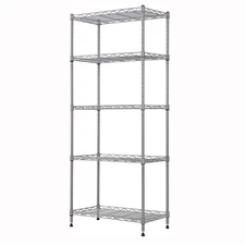 Silver 5-Tier Metal Garage Storage Shelving Unit (21.2 In. W X 53.5 In. H X 11.8