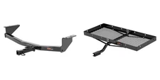 Class 2 Trailer Hitch Receiver With Fixed Cargo Carrier Tray 300 lbs CURT 12122