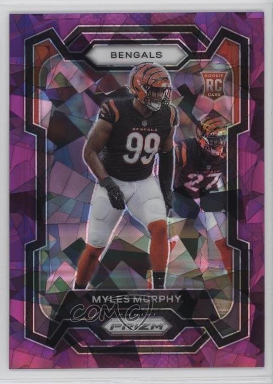 2023 Panini Prizm Rookies Purple Ice 61/225 Myles Murphy #320 Rookie RC 11nu