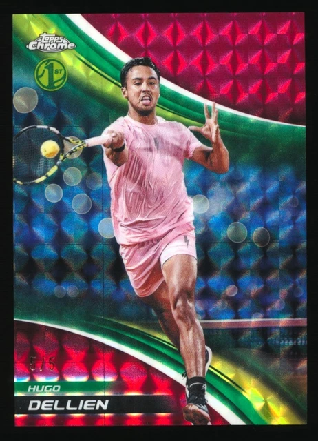 2025 Topps Chrome Tennis Hugo Dellien /50 Red Geometric Refractor 1st #134