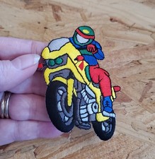 Motorcycle Racer - Racing - Biker - Motorcross - Embroidered Iron On Patch - GH