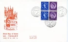 1965 1d/3d BOOKLET PANE GREAT BRITAIN QE2 ILLUS. FDC WINCHESTER CDS PMKS VGC