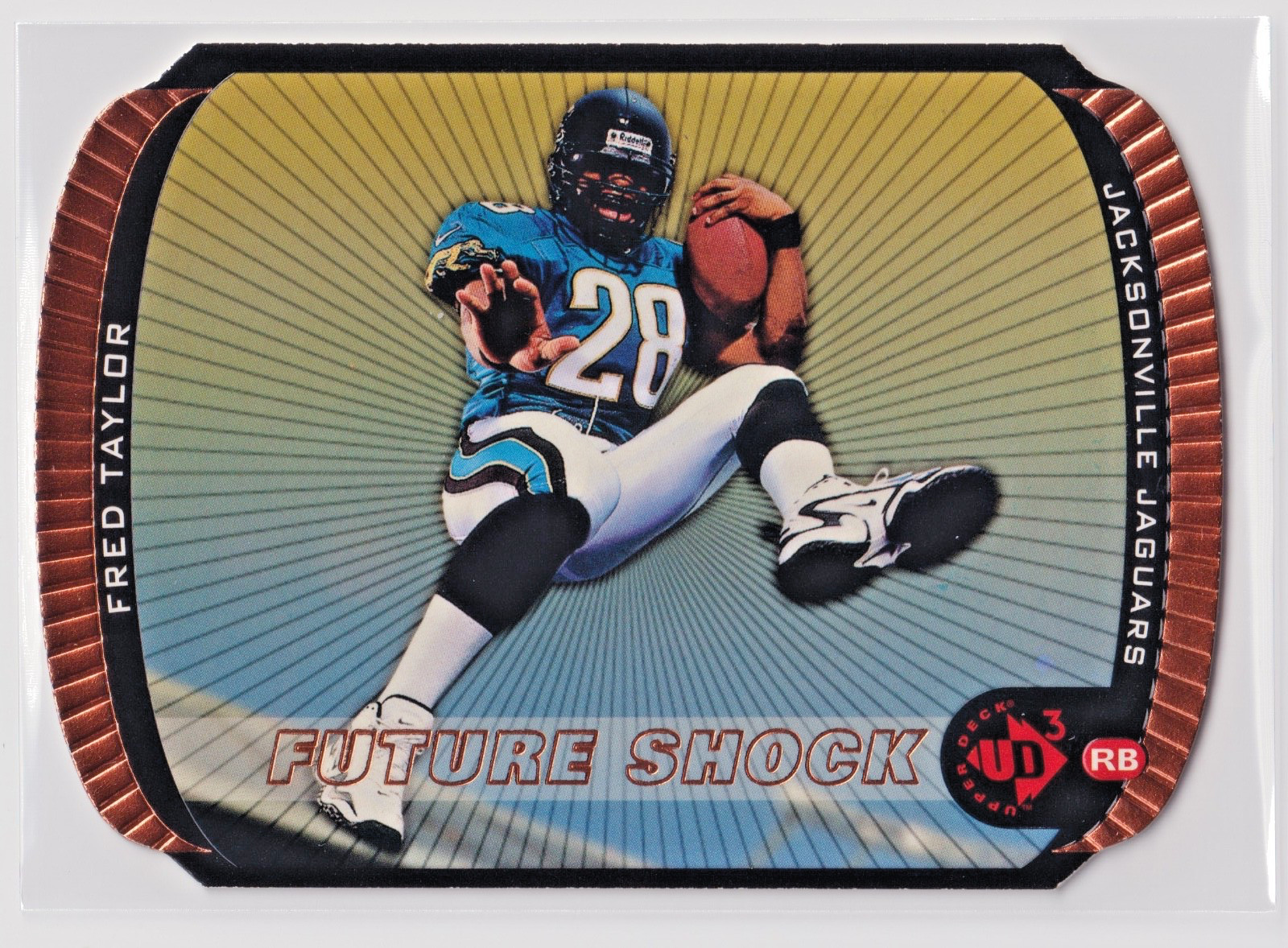1998 Upper Deck UD3 - Future Shock Fred Taylor #8 Die-Cut /2000 (RC)