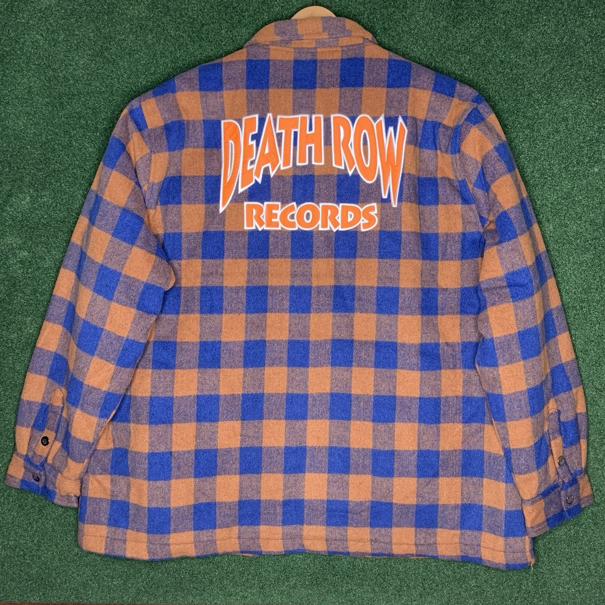 Sz 5XL Death Row Records Wool Blend Plaid Flannel Jacket by Snoop