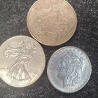 Silver Coin Lot: 2022 American Eagle, 1889 Morgan, Chinese Dollar