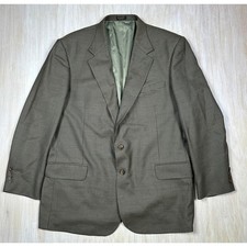 Oscar de la Renta Menswear 100 Wool Brown Micro Houndstooth Check Blazer 42L