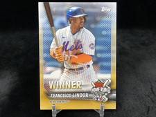 FRANCISCO LINDOR 2021 TOPPS SERIES 1 #HRW-9 HR CHALLENGE WINNER INSERT /141 METS