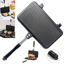 Paninoera antiaderente doppia faccia colazione padella grill tostapane piano cottura barbecue