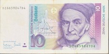 Deutschland Banknote 10 Mark P38c 1993 zirkuliert - gebraucht
