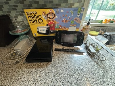 Nintendo Wii U Deluxe 32GB Super Mario Maker Bundle - GamePad Tested - No Amiibo