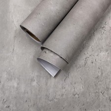 HOLOMEY Concrete Peel & Stick Wallpaper 31"x157" Light Gray Cement Look