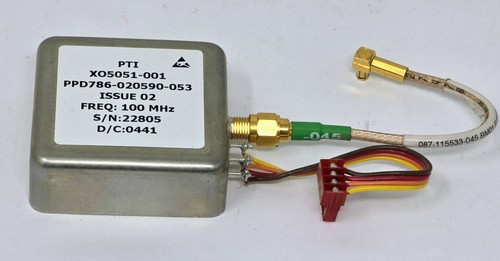 PTI Crystal Oscillator X05051-001 PPD786-020590-053 Issue 02 100MHz