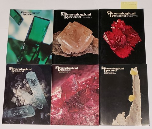 Lot 6 MINERALOGICAL RECORD MAGAZINE 1978 Vol 9; Complete Minerals Mines, Mining