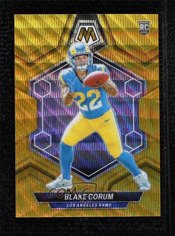 2024 Panini Mosaic Rookies Gold Wave Prizm 3/17 Blake Corum #368 Rookie RC